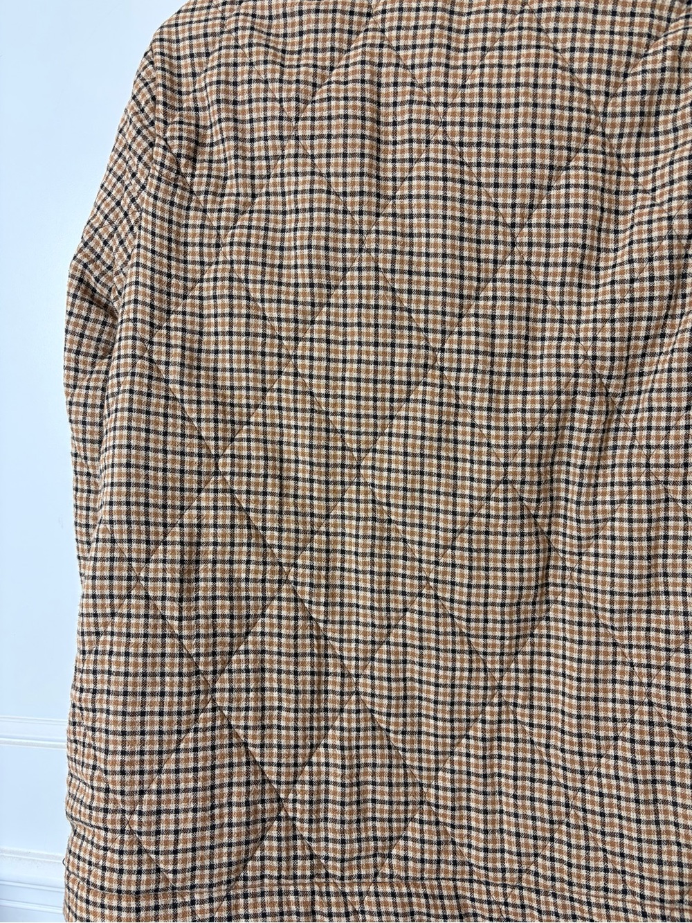 Zara Brown Plaid Quilted farm girl with Corduroy Collar - Picture 16 of 16